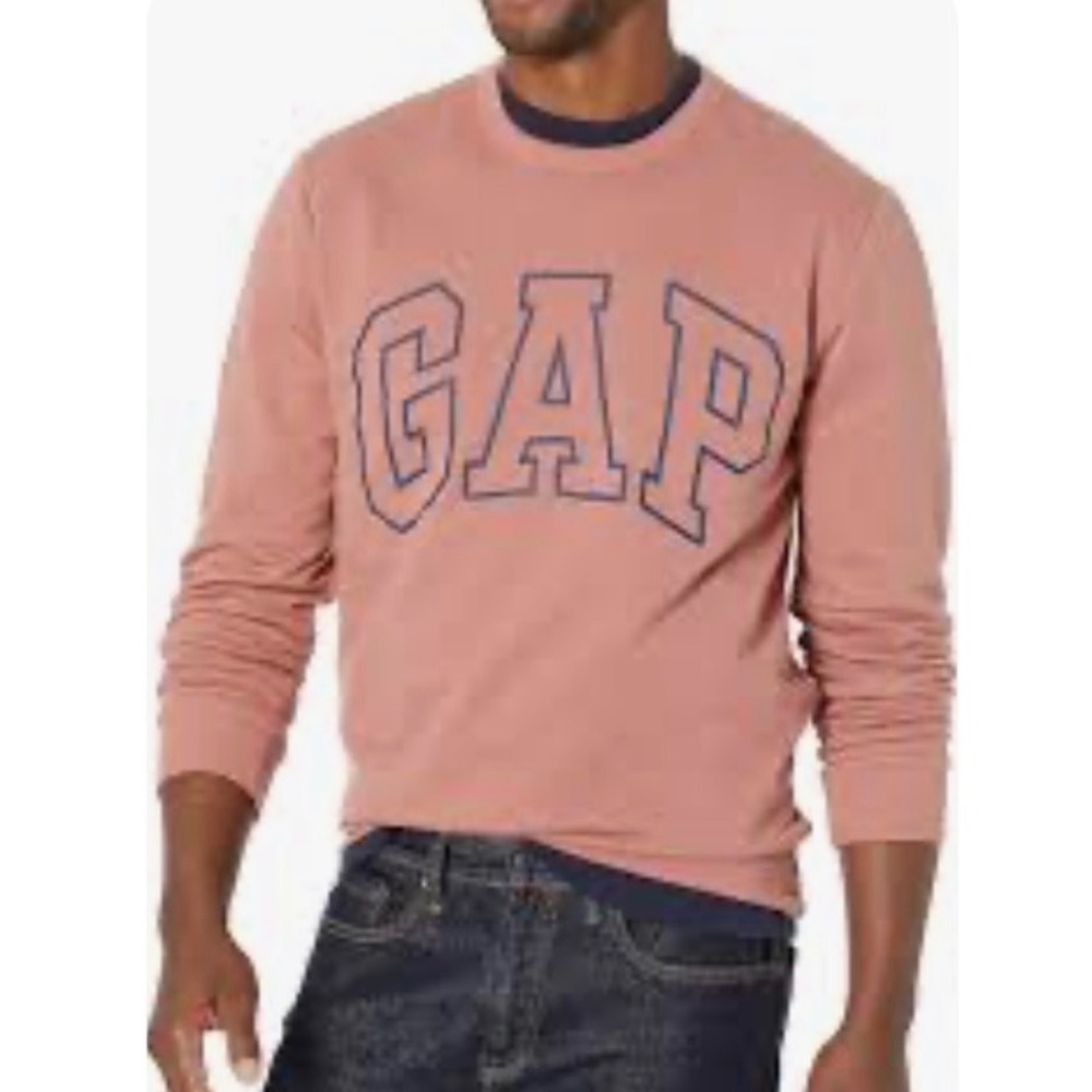 GAP Unisex Logo Crewneck Sweatshirt - XL Clay Pink